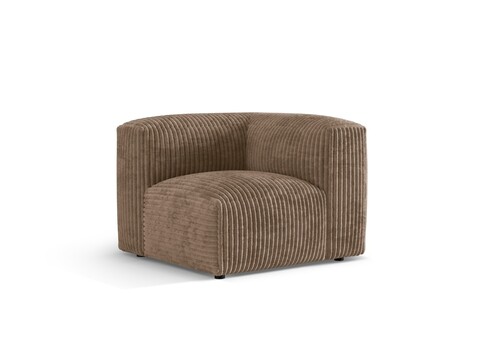 Modul pentru canapea, 1 loc, Martina-212, Micadoni Home, 100x100x75 cm, velur, maro ghinda