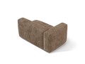 Modul stanga pentru canapea, 1 loc, Martina-212, Micadoni Home, 160x106x75 cm, velur, maro ghinda