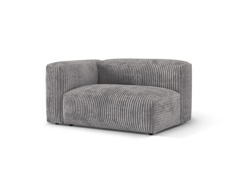 Modul stanga pentru canapea, 1 loc, Martina-212, Micadoni Home, 160x106x75 cm, velur, gri deschis