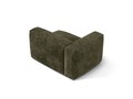 Modul stanga pentru canapea, 1 loc, Martina-212, Micadoni Home, 121x106x75 cm, velur, verde muschi