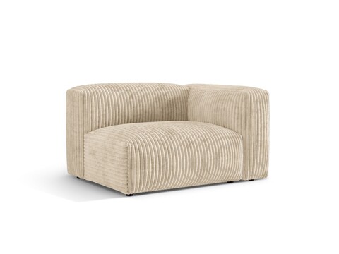Modul dreapta pentru canapea, 1 loc, Martina-212, Micadoni Home, 121x106x75 cm, velur, bej deschis