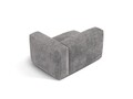 Modul dreapta pentru canapea, 1 loc, Martina-212, Micadoni Home, 121x106x75 cm, velur, gri deschis