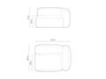 Modul dreapta pentru canapea, 1 loc, Martina-212, Micadoni Home, 121x106x75 cm, velur, caramiziu