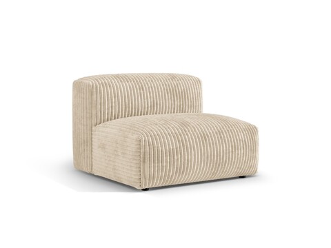 Modul pentru canapea, 1 loc, Martina-212, Micadoni Home, 92x106x75 cm, velur, bej deschis