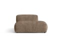 Modul dreapta pentru canapea, 2 locuri, Martina-212, Micadoni Home, 133x106x75 cm, velur, maro ghinda