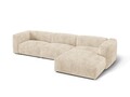 Coltar modular dreapta 3 locuri, Martina-212, Micadoni Home, 332x176x75 cm, velur, bej deschis