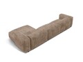 Coltar modular dreapta 3 locuri, Martina-212, Micadoni Home, 332x176x75 cm, velur, maro ghinda