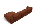 Coltar modular dreapta 3 locuri, Martina-212, Micadoni Home, 332x176x75 cm, velur, caramiziu