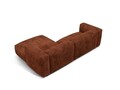 Coltar modular dreapta 2 locuri, Martina-212, Micadoni Home, 283x176x75 cm, velur, caramiziu