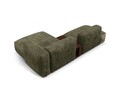 Coltar modular dreapta 2 locuri, Martina-212, Micadoni Home, 285x176x75 cm, velur, verde muschi