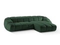 Coltar dreapta 4 locuri, Diana-192, Micadoni Home, 334x182x72 cm, catifea structurata, verde