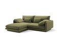Coltar stanga 3 locuri, Torino-184, Micadoni Home, 220x170x83 cm, catifea, verde deschis
