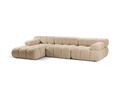Coltar modular stanga 4 locuri, Bellis-213, Micadoni Home, 282x155x70 cm, tesatura boucle, bej sand