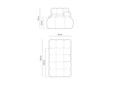 Sezlong living dreapta 1 loc, Bellis-213, Micadoni Home, 155x94x70 cm, tesatura boucle, gri deschis