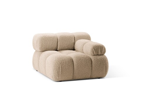 Modul dreapta pentru canapea, 1 loc, Bellis-213, Micadoni Home, 94x94x70 cm, tesatura boucle, bej sand