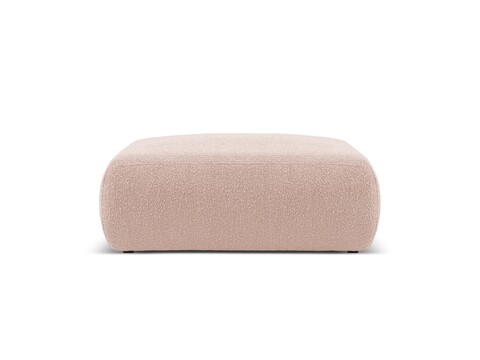 Taburet, Molino-101, Micadoni Home, 100x100x36 cm, tesatura boucle, roz pudra