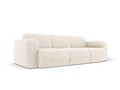 Canapea 3 locuri, Molino-140, Micadoni Home, 235x95x72 cm, tesatura chenille din poliester, bej deschis
