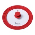 Capac oala, Luigi Ferrero Atlanta, 22/24/26 cm Ø, sticla/silicon, rosu