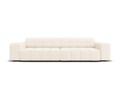 Canapea 4 locuri, Jennifer-140, Micadoni Home, 244x102x70 cm, tesatura chenille din poliester, bej deschis