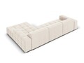 Coltar dreapta 4 locuri, Jennifer-51, Micadoni Home, 284x166x70 cm, catifea, bej deschis
