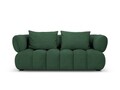 Canapea 2 locuri, Reese-192, Micadoni Home, 200x100x84 cm, catifea structurata, verde