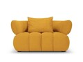 Fotoliu, Reese-192, Micadoni Home, 144x100x84 cm, catifea structurata, galben mustar