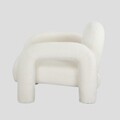 Fotoliu Sedia, Homla, 95x88x70 cm, metal/MDF/tesatura teddy boucle, ecru
