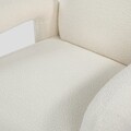 Fotoliu Sedia, Homla, 95x88x70 cm, metal/MDF/tesatura teddy boucle, ecru