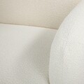 Fotoliu Sedia, Homla, 95x88x70 cm, metal/MDF/tesatura teddy boucle, ecru