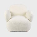 Fotoliu Sieste, Homla, 96.5x90x79 cm, MDF/poliester, ecru