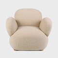 Fotoliu Sieste, Homla, 96.5x90x79 cm, MDF/poliester, bej