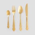 Set tacamuri pentru 6 persoane Manor, Homla, 24 piese, inox, auriu