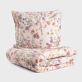 Lenjerie de pat dubla Meadow Flowers, Homla, 160x200 cm, 3 piese, bumbac, multicolor