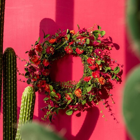 Coronita Meadow, Homla, 45 cm, plastic, rosu/verde