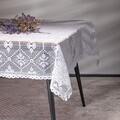 Fata de masa Crochet, Homla, 130x170 cm, bumbac/poliester, alb
