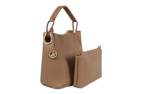 Geanta cu portofel Beverly Hills Polo Club, 397, piele ecologica, camel