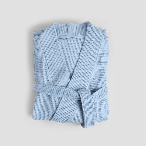 Halat de baie Vaffel, Homla, S/M, bumbac, albastru