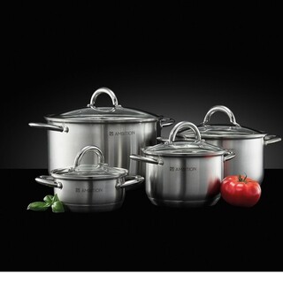 46.5x27x20 cm, Argintiu, Set 8 piese