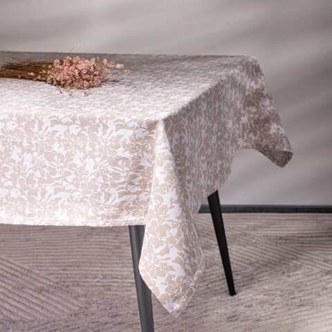 Fata de masa Ezala, Homla, 130x180 cm, bumbac/poliester, bej/crem