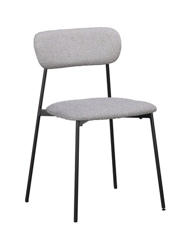 Scaun Inka, Bizzotto, 45x49x78 cm, otel/poliester, negru/gri inchis