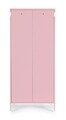 Dulap cu 2 usi Cambridge, Bizzotto, 2 rafturi reglabile, 80x50x185 cm, otel, roz pastel