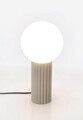Lampa de masa Delphine, Bizzotto, D15x30 cm, 1 x E14, 15W, metal/sticla, gri