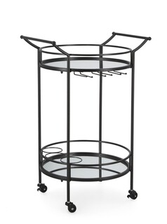 Negru, Carucior cu suport 3 sticle