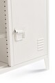 Comoda TV Cambridge, Bizzotto, 1 raft reglabil, 120.5x40x58.5 cm, otel, crem