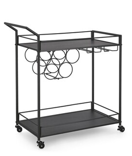 Negru, Carucior cu suport 5 sticle