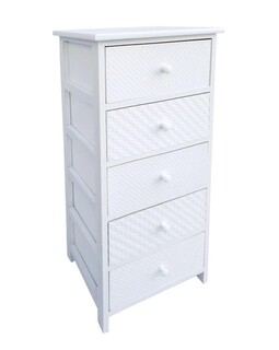 Alb, Comoda 5 sertare