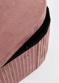 Taburet cu spatiu de depozitare Jocelyn, Bizzotto, 76x38x38 cm, MDF/catifea, roz antic