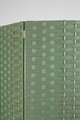 Paravan decorativ / despartitor camera Jalila, Bizzotto, 135x180 cm, hartie/paie/lemn de plop, verde