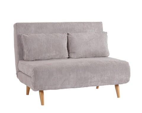 Canapea extensibila 2 locuri Walker, Bizzotto, 120x83x88 cm, otel/poliester, grej