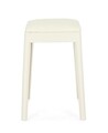 Scaun Scooby, Bizzotto, 34x34x49 cm, piele ecologica/polipropilena, alb